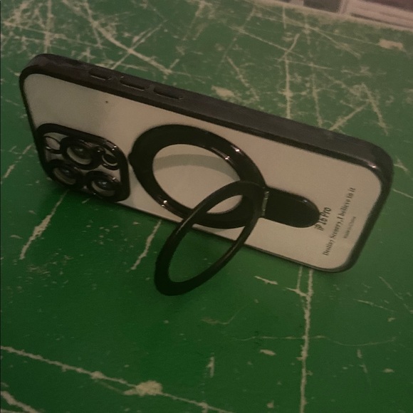 iPhone 16 Pro Case with 360° Spin Ring Stand Full Lens Protector, 20M-173PH007 - Picture 2 of 2